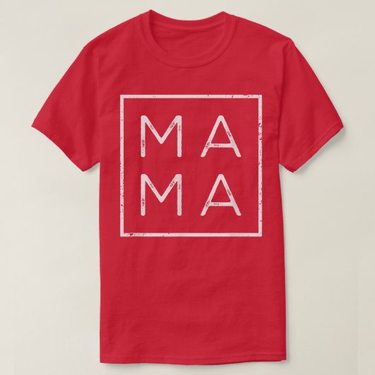 Mama Square T-shirt Matching Outfits Moederdag, ma (Design voorkant)