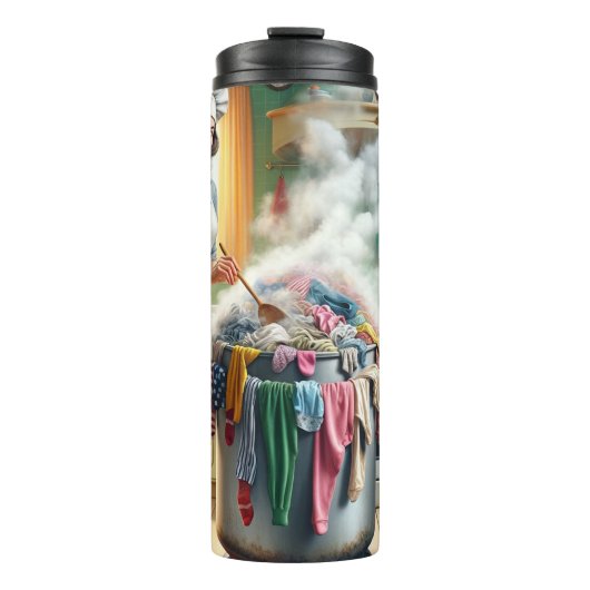 Mama staat op de rand van een zenuwinzinking. thermosbeker (Voorkant)