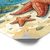 Mama Starfish and Babies Nursery Poster (Hoek)