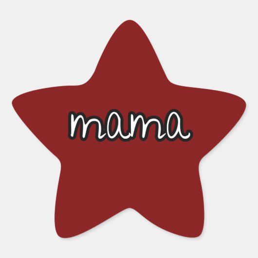 mama  ster sticker (Voorkant)