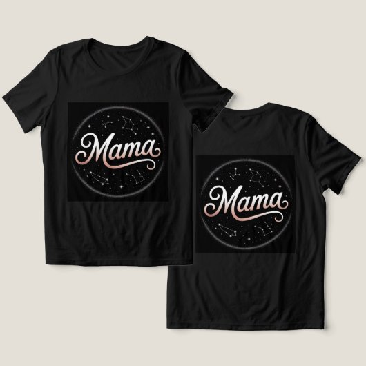 Mama sterren sterrenbeelden Tri-Blend shirt (Ontwerp Voorkant & Achterkant)