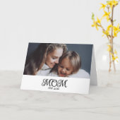 Mama stichtte Moederdag Modern Schrift  Kaart (Gele Bloem)