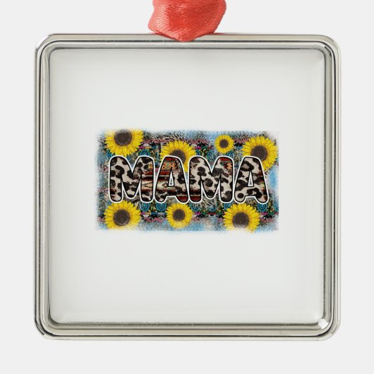 Mama Sunflower Metalen Ornament (Voorkant)