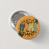 MAMA Sunflower Ronde Button 3,2 Cm (Voorkant /achterkant)