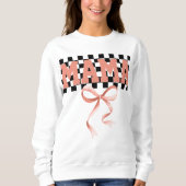 Mama Sweatshirt, Roze Mama Coquette Bow Sweatshirt (Voorkant)
