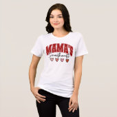 Mama Sweethearts – Cute Pink Hearts Valentine’s Tri-Blend Shirt (Voorkant volledig)