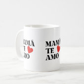 MAMA TE AMO HEART LOVE KOFFIEMOK (Voorkant links)