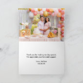 Mama te zijn honingraat wit madeliefje foto bedankkaart (Binnen)