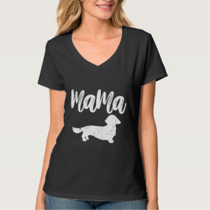 Mama teckel langhaar cadeau ideeën voor Mo T-shirt