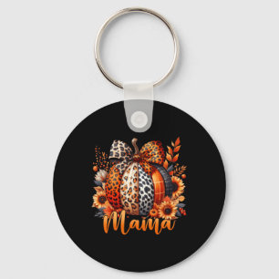 Mama Thanksgiving Leopard Pompoen Zonnebloem Coque Sleutelhanger