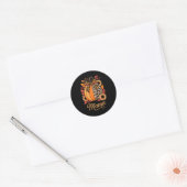 Mama Thanksgiving Leopard Pumpkin Sunflower Coquet Ronde Sticker (Envelop)