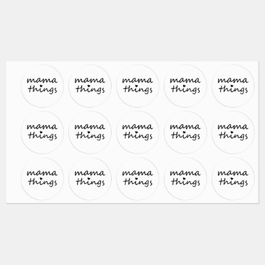 Mama Things First Mothers Day New Mom Labels (Vel)