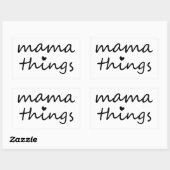 Mama Things First Mothers Day New Mom Rechthoekige Sticker (Vel)