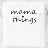 Mama Things First Mothers Day New Mom Rechthoekige Sticker (Tas)