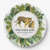 Mama Tiger Botanical Baby shower Paper Bord (Voorkant)