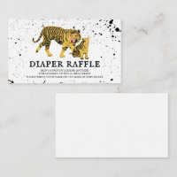 Mama Tiger Neutral Baby shower Diaper Raffle