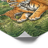 Mama Tijger en Welpen Nursery Poster (Hoek)