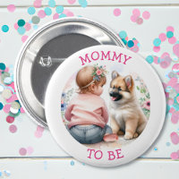 Mama To Be Baby Girl en Puppy Roze Baby shower