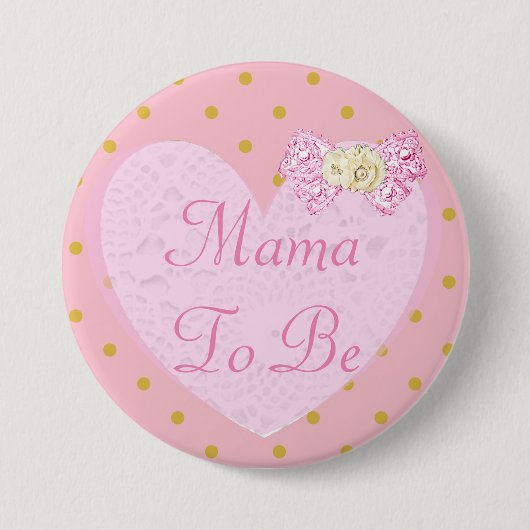 Mama to be Baby shower Button (Voorkant)