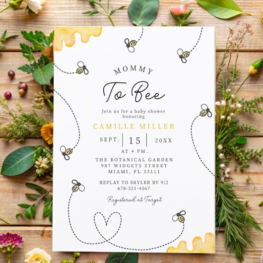 Mama-to-be Baby shower handgetekend Kaart