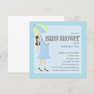Mama To Be - Blauw   Baby shower uitnodigen Kaart
