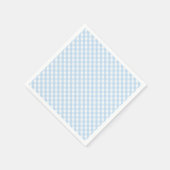Mama to be blauw wit gingham baby shower decor servet (Hoek)