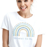 Mama To Be Blue Boho Rainbow T-shirt<br><div class="desc">Mama To Be Boho Rainbow T-shirt</div>