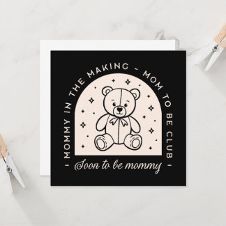 Mama to be citeert zwangerschapsaankondiging  kaart