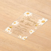 Mama to Be Daisy Acryl Uitnodiging (Laagn)