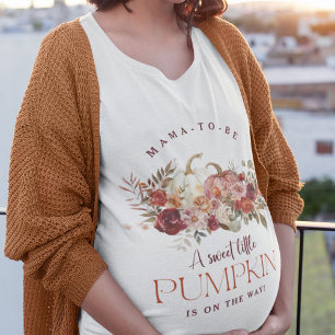 Mama-to-Be 'een zoete kleine pompoen' Baby Shower T-shirt