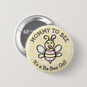 Mama to Be Honey Bee Themd Baby shower Ronde Button 5,7 Cm (Voorkant /achterkant)