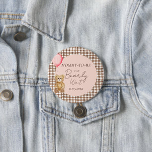 Mama to be kan nauwelijks wachten op Baby shower Ronde Button 7,6 Cm