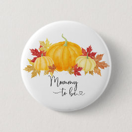 Mama to be-Oh Boy A Little Pumpkin WatercolButton Ronde Button 5,7 Cm
