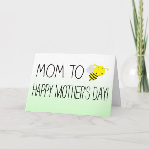 Mama To Be, Schattigee hommel Nieuwe Moederdag Kaart
