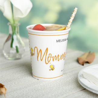 Mama to Be Simple Schattige Baby shower Party Papieren Bekers
