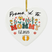 Mama-to-Be-test. 2025: De Keepsake van de Nieuwe M Keramisch Ornament (Voorkant)