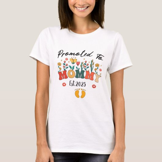Mama-to-Be-test. 2025: De Keepsake van de Nieuwe M T-shirt (Voorkant)