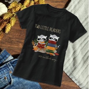 Mama-to-Be Twin Raccoons Readers T-Shirt