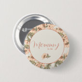 Mama To Be Wild Rozen Roze Ronde Button 5,7 Cm (Voorkant /achterkant)