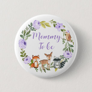 Mama to be - Woodland baby shower Button Lila