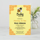 Mama To Bee Baby Douche Uitnodigingen (Staand voorkant)