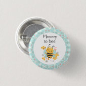 Mama to Bee Baby Girl Baby shower Button (Voorkant /achterkant)