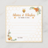 Mama To Bee Baby shower Advies & Wensen Informatiekaartje (Voorkant)