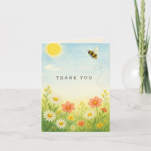 Mama to Bee Baby shower Bedankt Card (Voorkant)