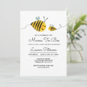 Mama to Bee Baby shower | Bumble Bee Kaart (Staand voorkant)