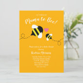 Mama to Bee Baby shower genderneutraal Kaart (Staand voorkant)