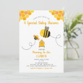 Mama to Bee Baby shower Genderneutraal Schattige Z Kaart (Staand voorkant)