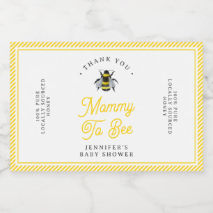 "Mama-to-Bee"-Baby shower honingveer Likeurfles Etiket