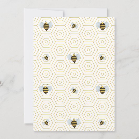 Mama to Bee Baby shower Invitation Kaart (Achterkant)