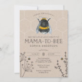 Mama to Bee Baby shower Invitation Kaart (Voorkant)